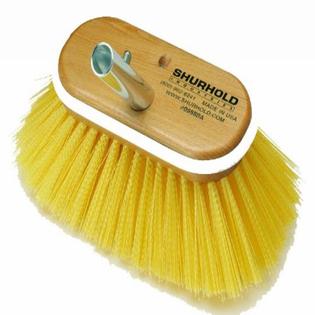 Deck Brush, 6" Medium Yellow Bristles Shur-Lok Male