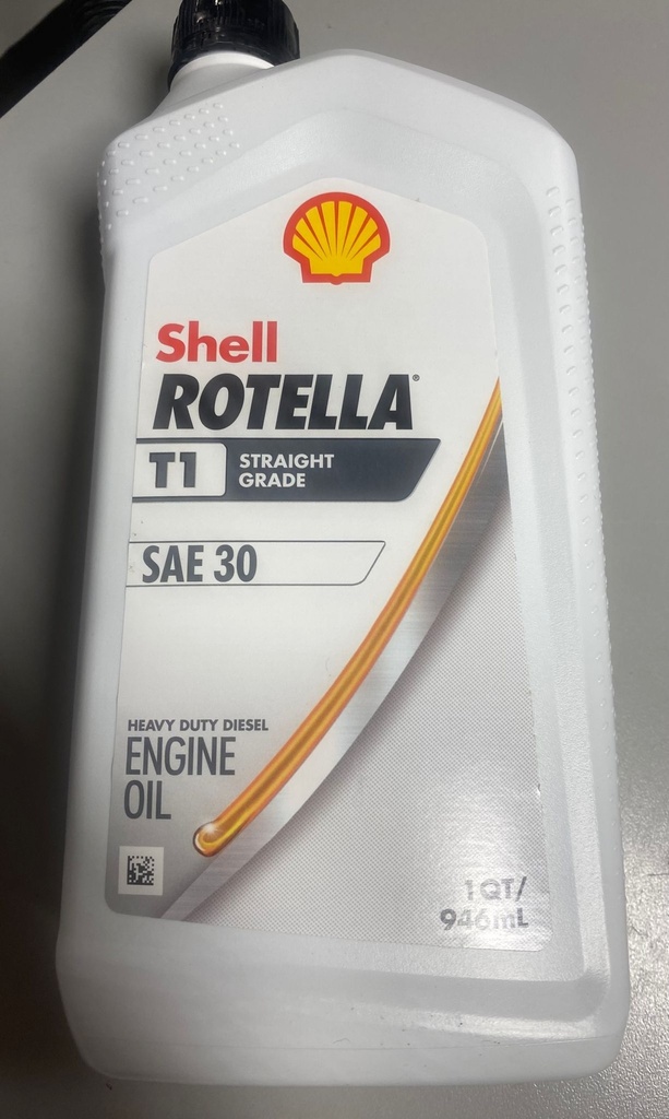 Motor Oil, SAE:30 Rotella T1 Qt