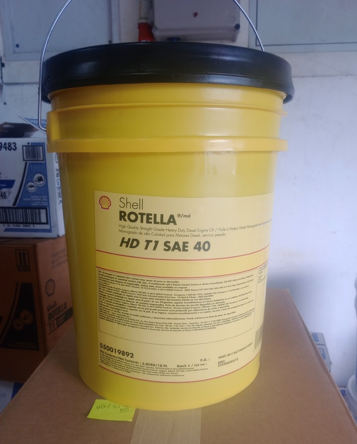 Motor Oil, SAE:40 Rotella T1 General 5Gal