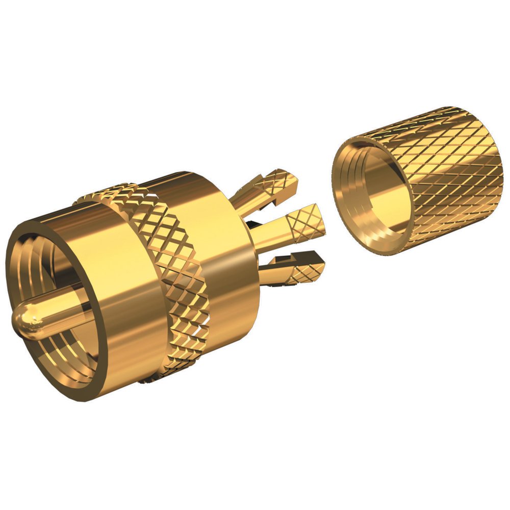 Connector, Gold-Plated for Coax RG8 & RG58/AU