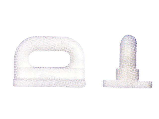 Slide, Male Flat for Metal Width 20 Waist:10mm White Plastic