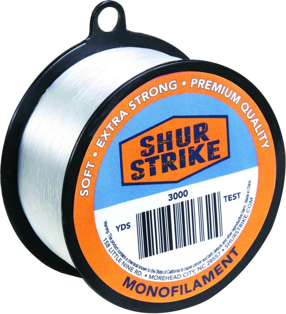 Line, Monofil. 12Lb Test 1/8Lb Spool 500Yd Clear