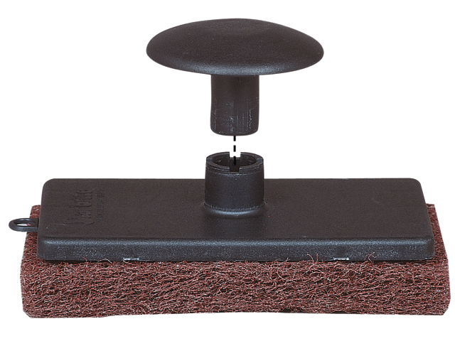 Scrubber Pad with Hold-Knob Coarse Black