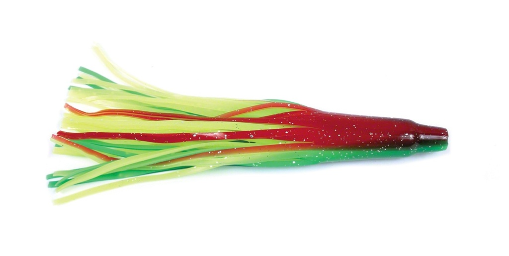 Skirt, Tuna Tail Double 6" Chartreuse Green/Orange 2 Pack