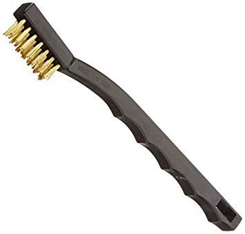 Brush, Brass Bristles Plastic Hand Detail 7-3/4 x 7/16