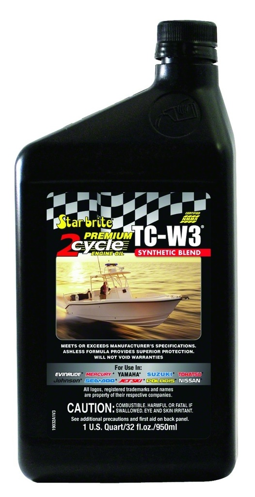 Outboard Oil, 2 Stroke TC-W3 Premium 32oz