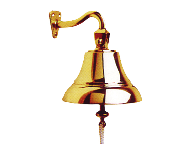 Ship Bell, 100mm with Bracket Brass