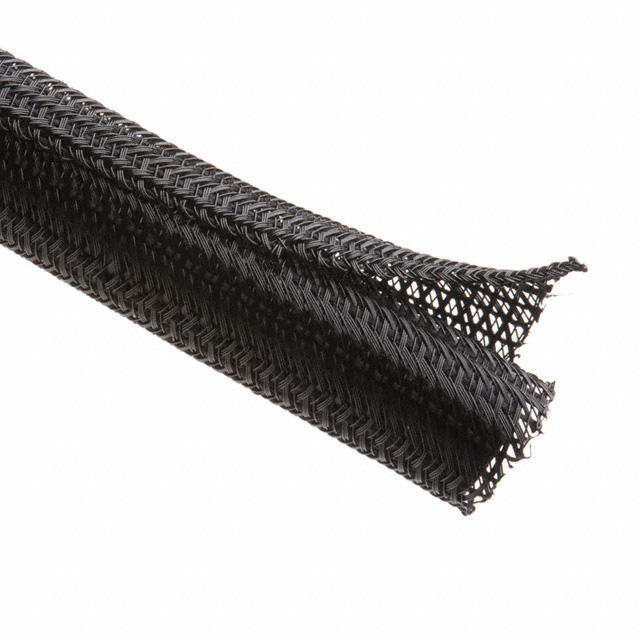 Sleeving, Braided Self Wrapping Ø:1" Black Flexo F6 per Foot