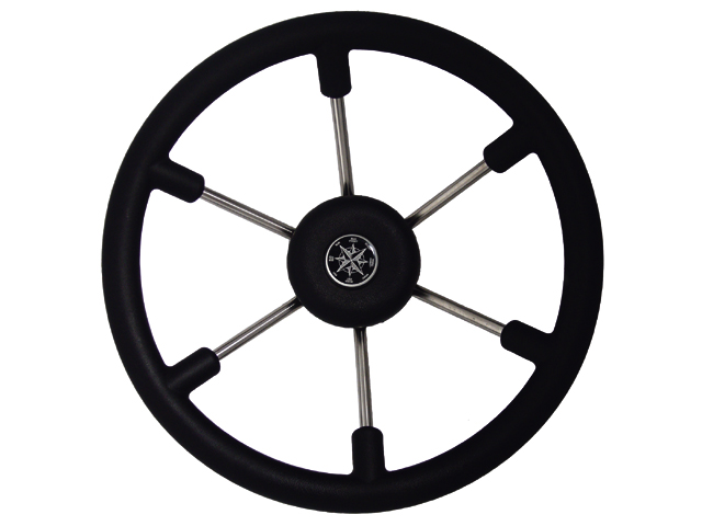 Steering Wheel, "Talon" Stainless Steel Spokes PVC Grip 14"