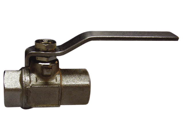 Ball Valve, Brass 1" Non-Tapered Thread with Stainless Steel Handle