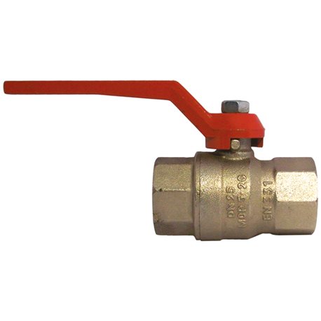 Ball Valve, Brass 1" Non-Tapered Thread with Aluminum Handle