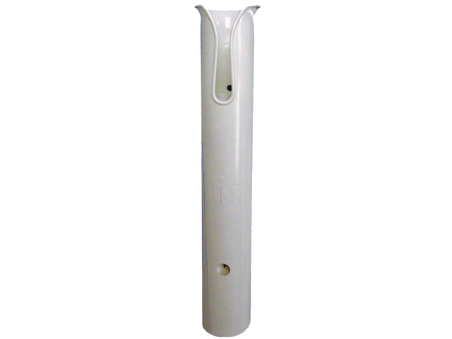 Rod Storage, White Plastic with Stainless Steel Mount Hardware