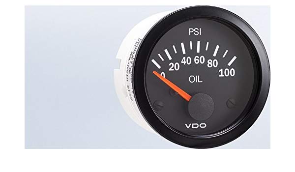 Pressure Gauge, Oil 0-100PSI/240-33ohm US Black Vision