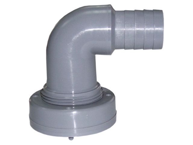 Hose Connection, 38mm Bent for Flexible Tank