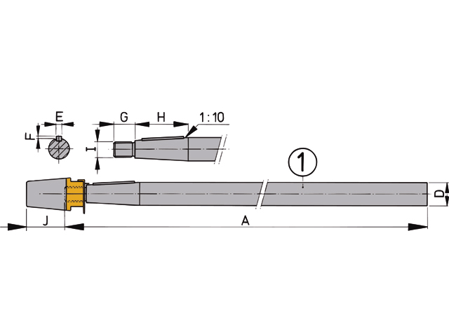 Propeller Shaft, Remanit 25mm/2000mm