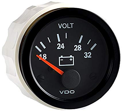 Voltmeter, 24V Cv Black Vision