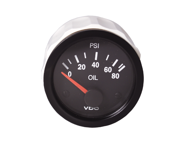 Pressure Gauge, Oil 0-80PSI/10-180ohm EU Black Vision