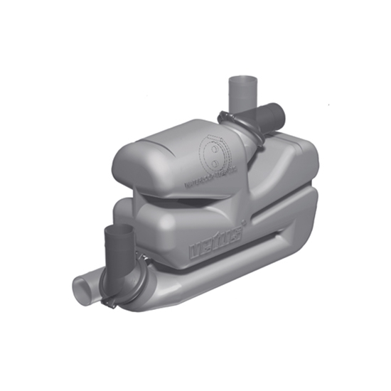 Waterlock, LSG Plastic 2Rot-FitsØ90mm Capacity:17Lt