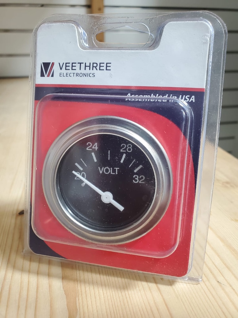 H.D. Voltmeter 2" Dial 20-32VDC I/B