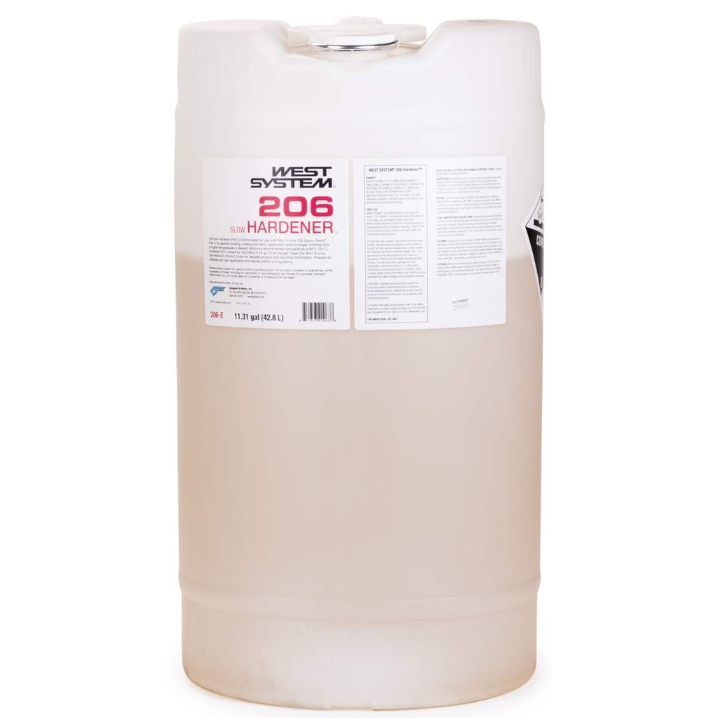 Epoxy Hardener, Slow 206-E 11.31Gal