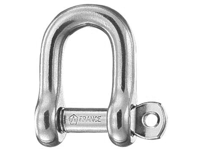 Shackle, D 4mm with Captive-Pin Self-Locking