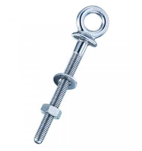 Eye Bolt, M6 Ring-insideØ:12 MaxFasten Length:34mm