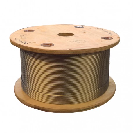 Wire, Stainless Steel 1x19 Ø:12mm Compctd Minimum Breaking Load:14500kg per Foot