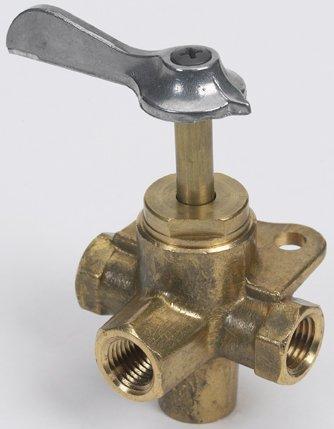 4 Way-Valve, 1/4" NPT Female Brass