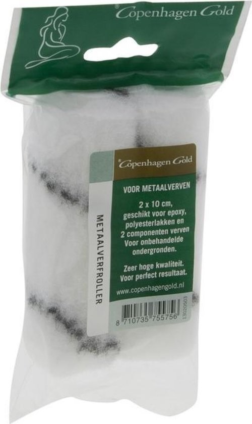 Roller Refill, Mini 10cm Black Spiral Large Fur 2 Pack