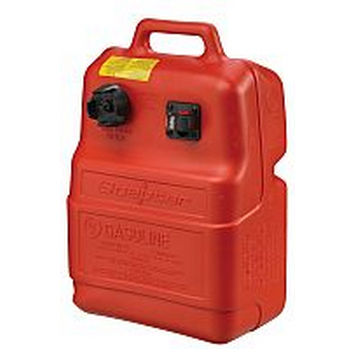 Fuel Tank Portable Red 6.6Gal Gauge Vented Cap 1/4 NPT Port Int'l