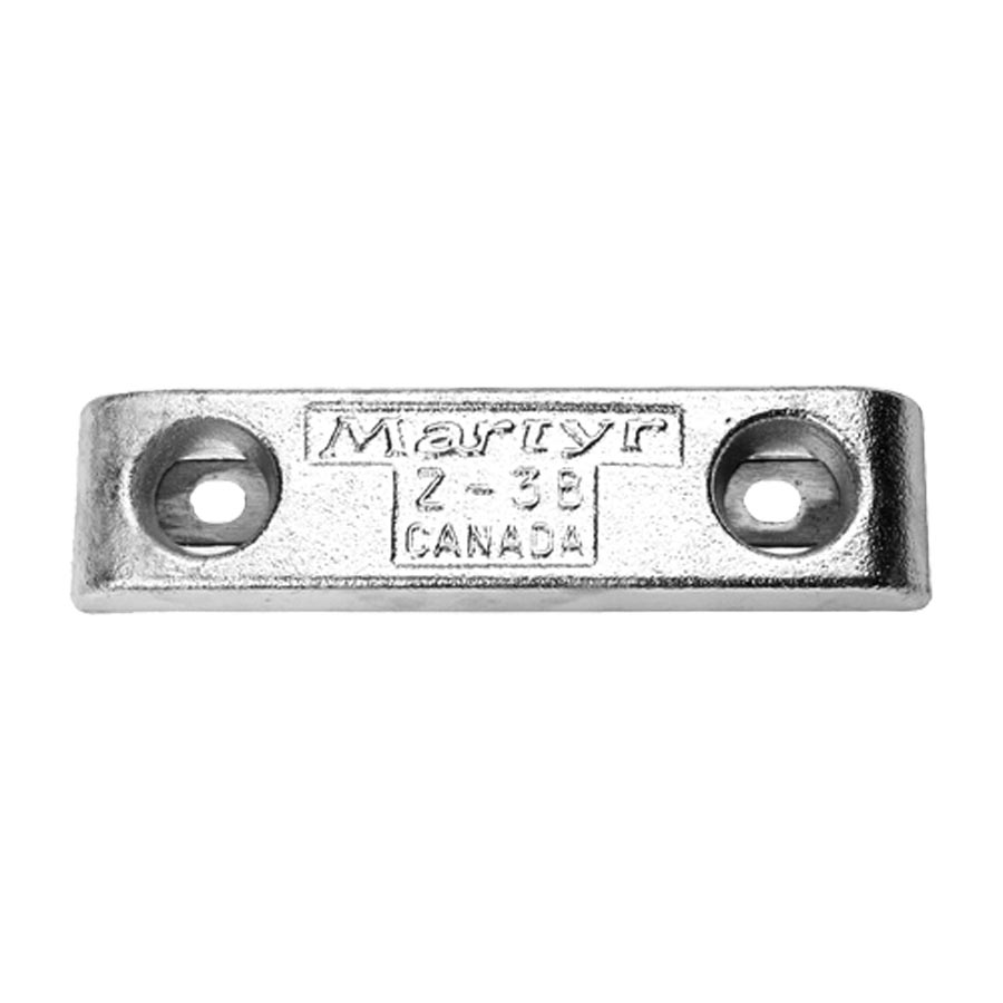 Anode, Plate Bolt-On Length:12 Width 3 Height:1.6" Aluminum Alloy