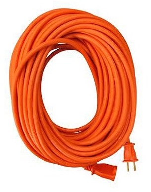 Extension Cord, 13A 125V 2Str16ga Length:50' Orange