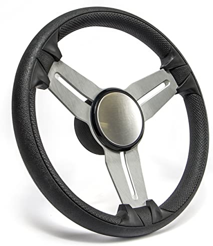 Steering Wheel, "Commander" Aluminum Spoke EVA Rim Black