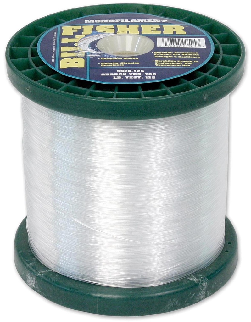 Line, Monofil. 125Lb Test 1Lb Spool 390Yds Clear