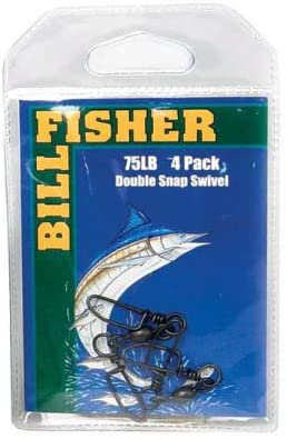 Swivel, Billfisher Double Snap Black 75Lb