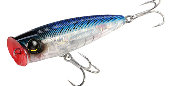 Lure, 3D Popper Float 3.5" .88oz Blue Mackerel