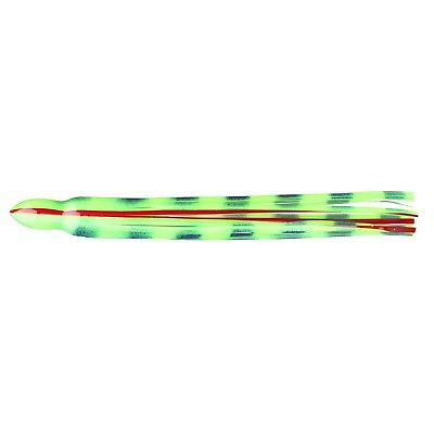 Lure Skirt 1.5X14 Lumo Gm with Black Bars with Red Veins