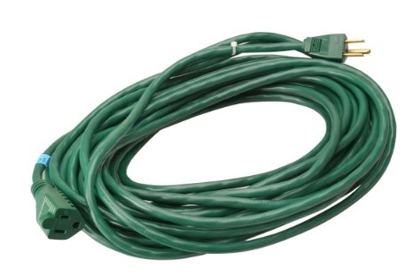 Extension Cord, 13A 125V 3Str16ga Length:20' Green