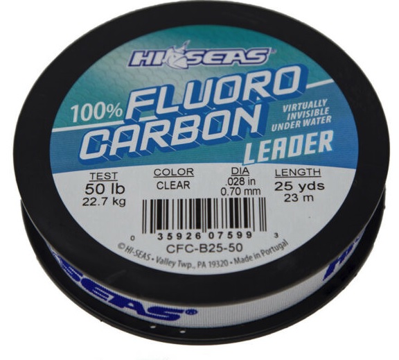 Fluorocarbon Leader, 50Lb 25Yd Clear