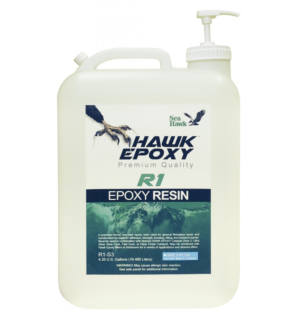 Epoxy Resin, R1 Size 3 Hawk Epoxy 4.35Gal