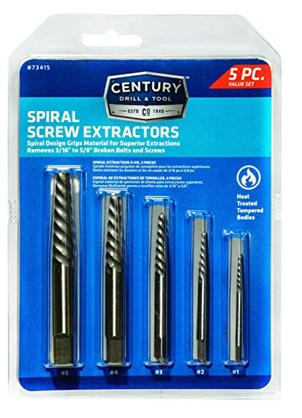 Screw Extractor Set, Spiral 5 Piece