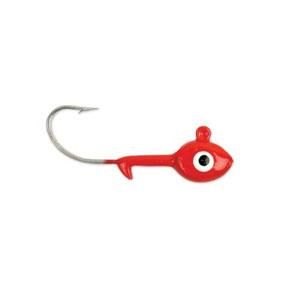 Lure, Grub Head 1/4oz 1/0 Hook Red 10 Pack