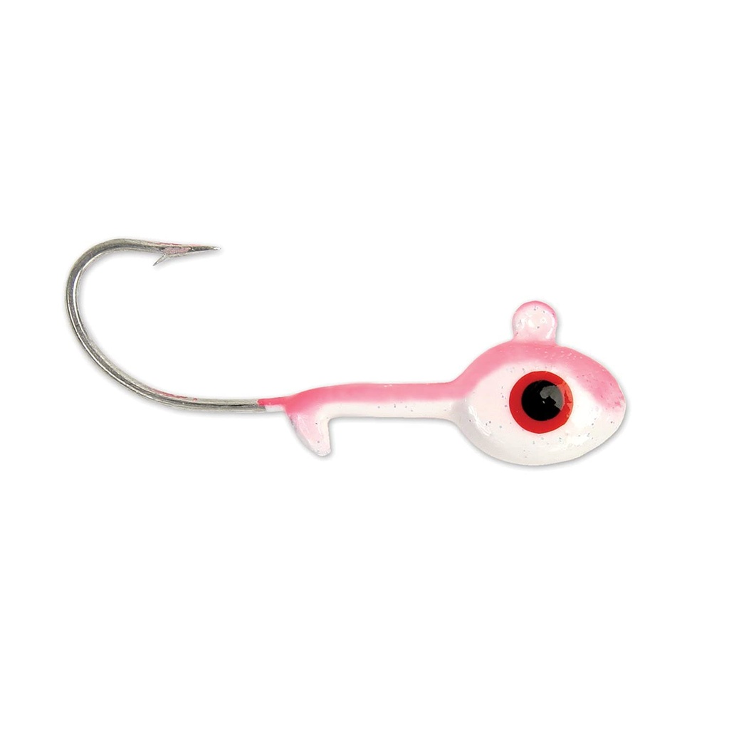 Lure, Grub Head 3/8oz 2/0 Hook White/Pink 7 Pack