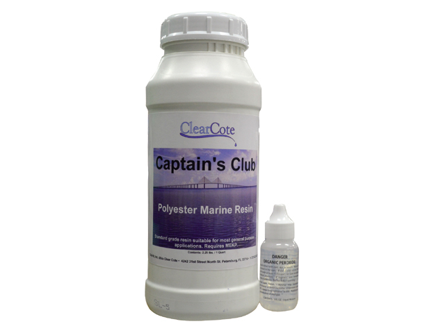 Polyester Resin, with MEKP Qt Captain's Club