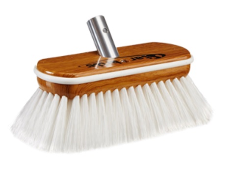 Wash Brush, Stiff Hard Synthetic Wood Block with Bumper White