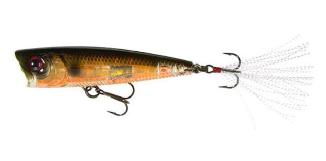 Lure, 3DB Popper 3" 3/8oz Prism Gold Black