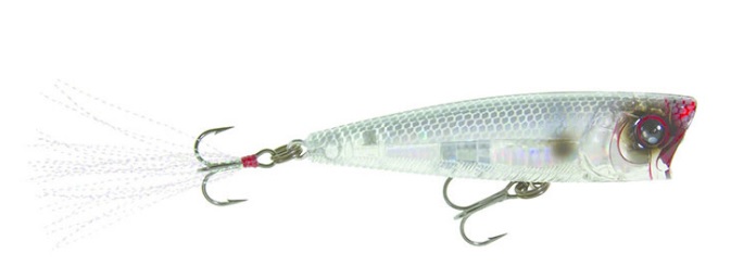 Lure, 3DB Popper 3" 3/8oz Prism Ghost Shad