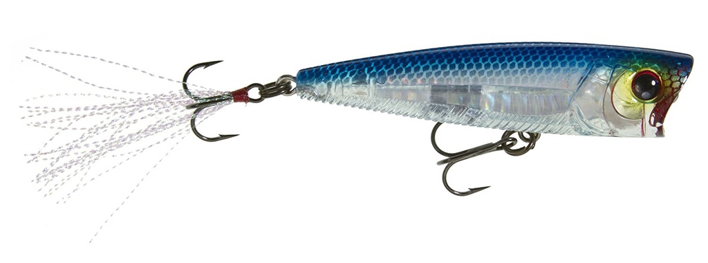 Lure, 3DB Popper 3" 3/8oz Prism Silver Blue