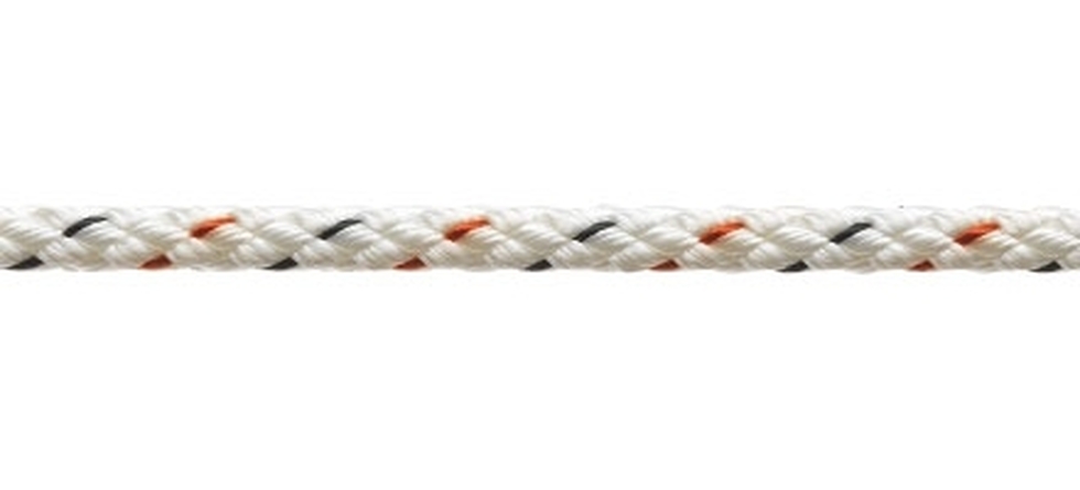 8 Plait Rope, Pre-Stretched Polyester 1.5mm White per Foot