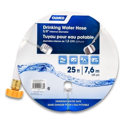 Hose, Garden 5/8" x 25' White Drinking Water Safe